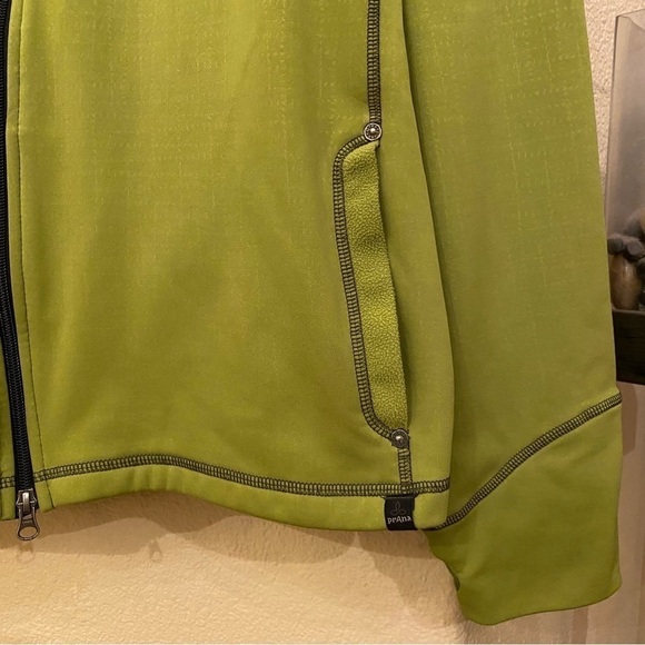 PRANA Men Green Fleece Lined Zipped Jacket Size XL - Picture 5 of 11